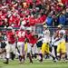 The Ohio State team celebrates after a Michigan interception in the fourth quarter on Saturday. Ohio State won 26-21. Daniel Brenner I AnnArbor.com